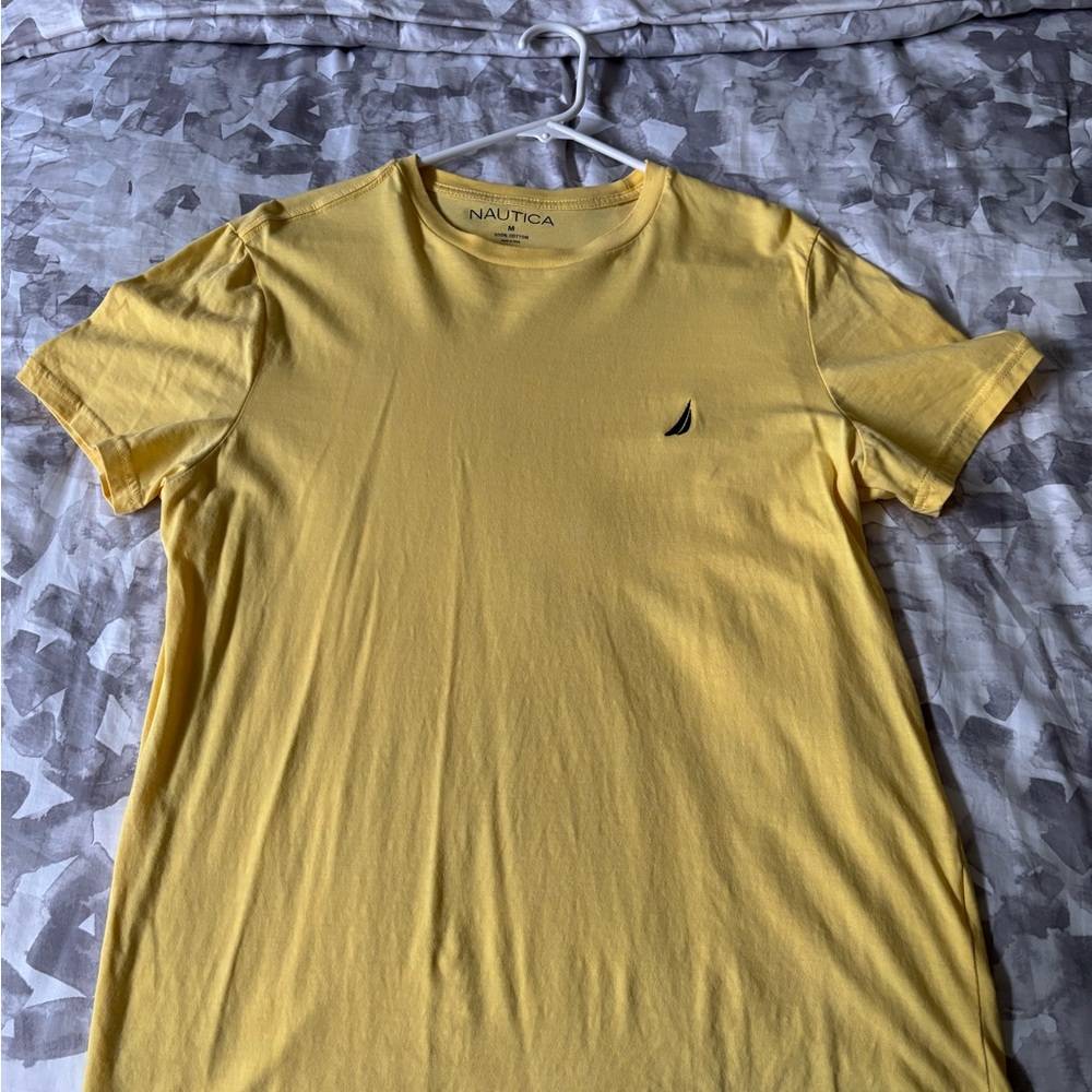 Nautica Yellow Short Sleeve Tee Classic Crew Neck - NWOT